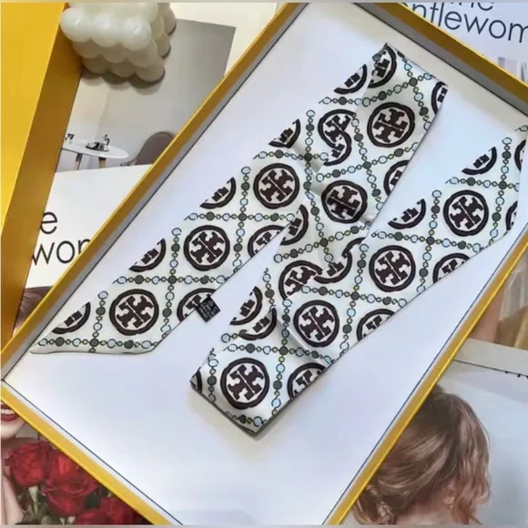 Tory Butch Silk Twilly Scarf - Picture 3 of 4